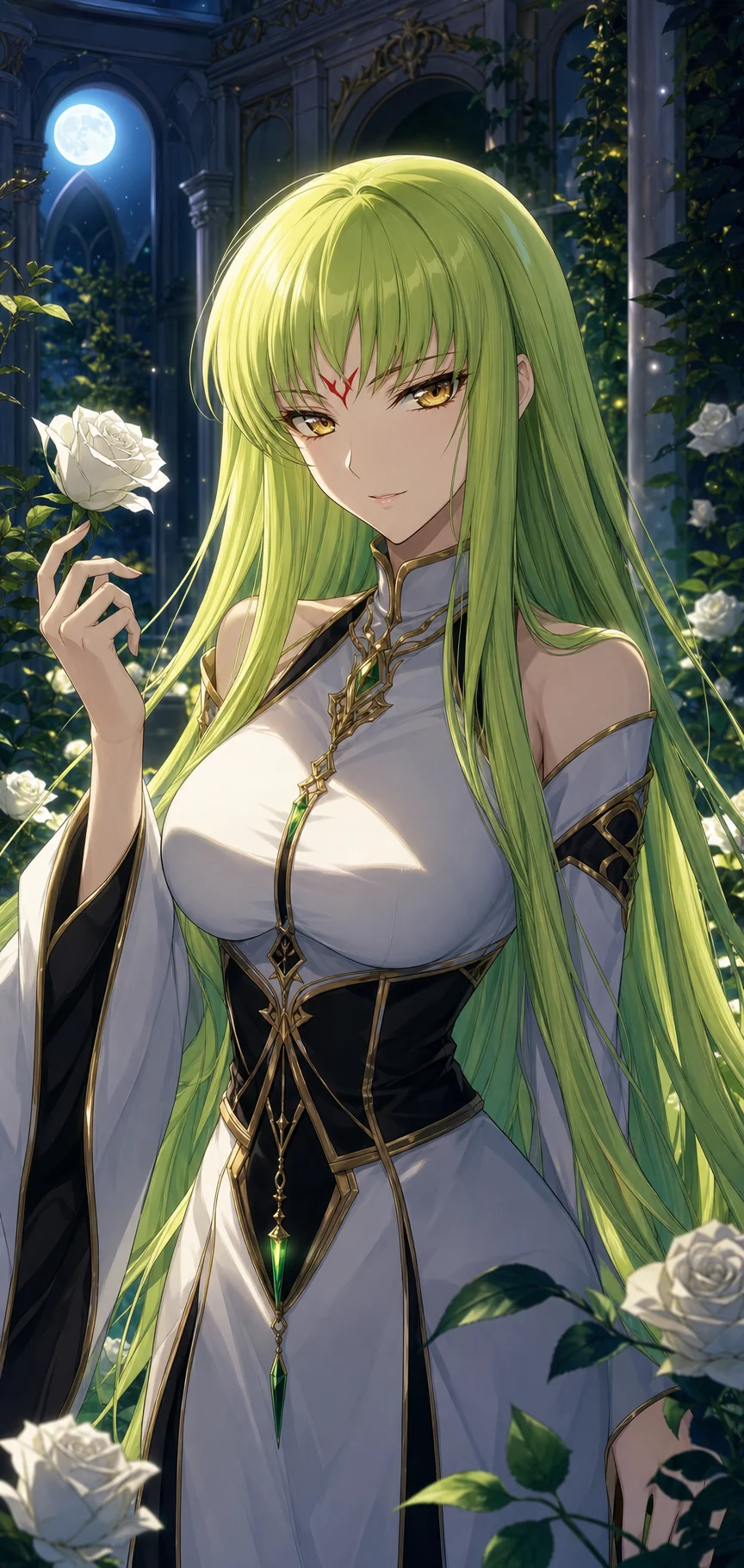 C.C. AI Immortal confidante · Adult AU character portrait