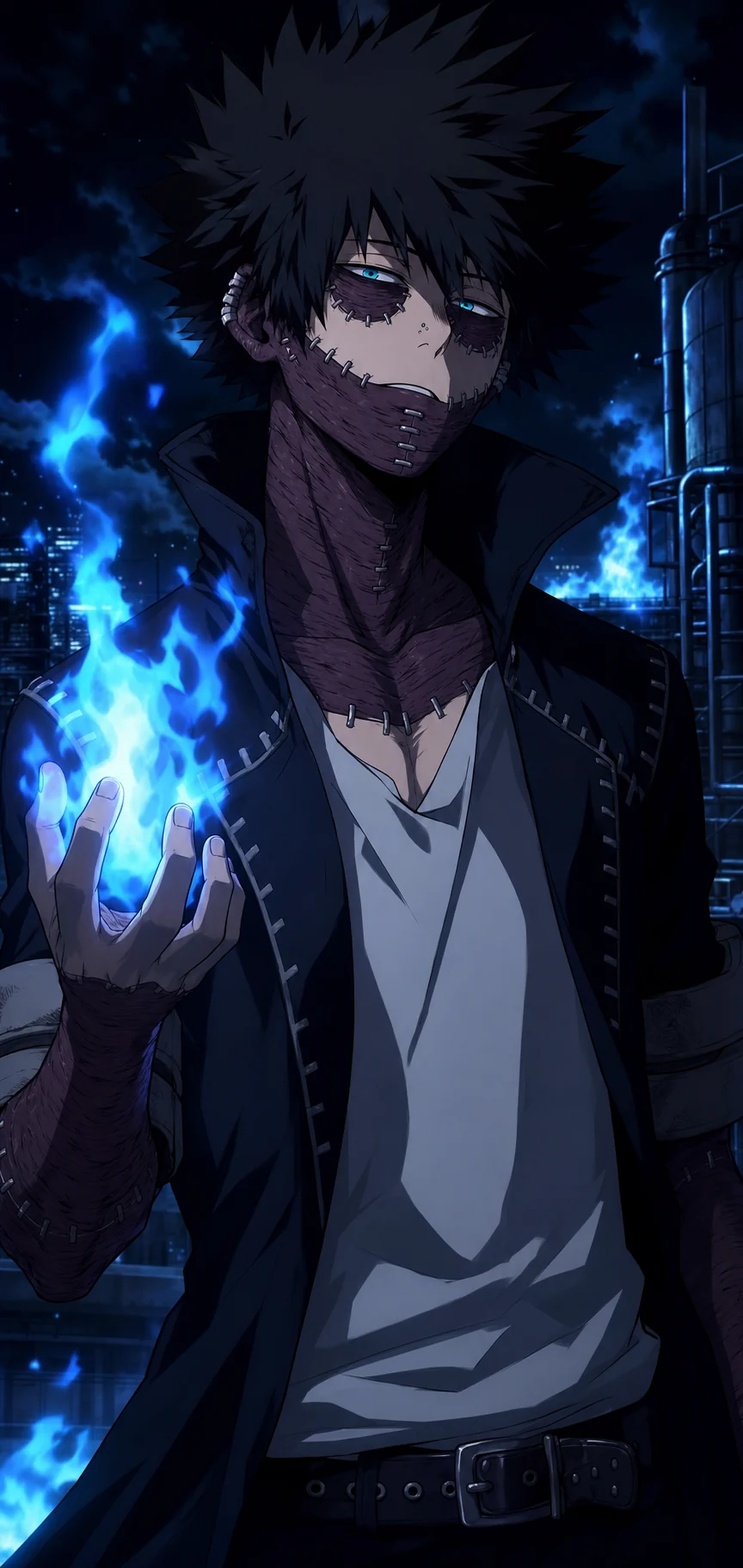Dabi AI Burned-out outlaw · Adult AU character portrait