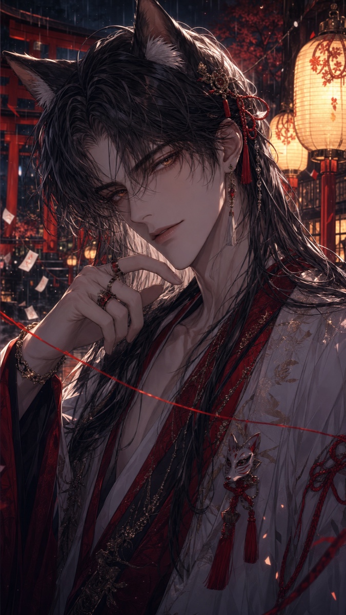 Ren Kitsune AI Kitsune Spirit character portrait